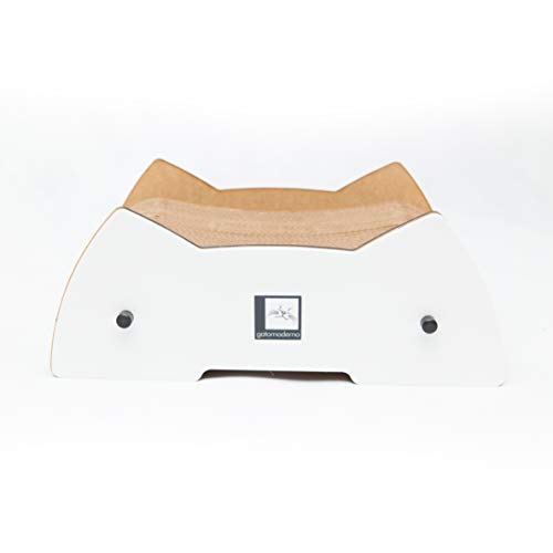 Gatomoderno Arranhador para Gatos de Papelão Kraft, Acabamento de Acrílico, Cama para Gatos, Brinque
