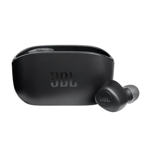 JBL Wave 100 TWS In-Ear Kopfhörer - Schwarz – Kabellose Earphones mit Deep Bass Sound und Dual Connect – Bis zu 20 Stunden Wiedergabezeit mit nur einer Akkuladung