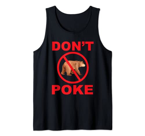 Don't Poke Funny Bear - Oso de superhéroe, regalo de Estados Unidos Camiseta sin Mangas