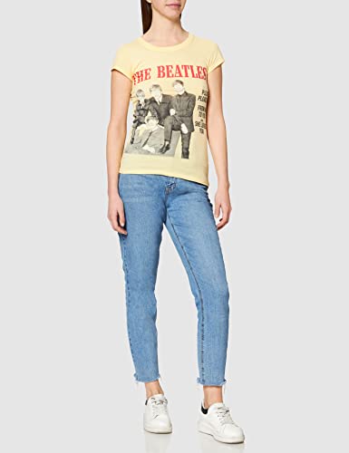 Beatles Please Please Me Girls Jr Fashion Top Medium Yellow2