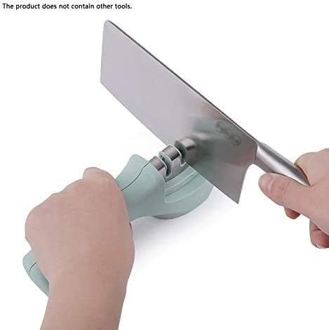 Kitchen Knife Sharpener Professional 3 Stages, Kitchen Knife Sharpener Manual Sharpening, Knife Sharpener for Kitchen Knives with Stainless Steel Diamond Blade