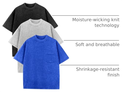 Image of COZYPOIN Unisex Kids Vintage Acid Wash Cotton Tees Crew Neck 3-16Y