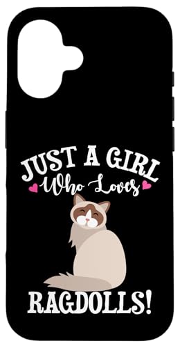 Funny Womens Just A Girl Who Loves Ragdoll Cat Lover �X�}�z�P�[�X iPhone 16 �p
