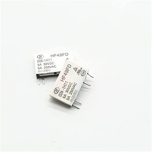 Relé de circuito electrónico HF49FD con capacidad de 5A para control industrial seguro 3