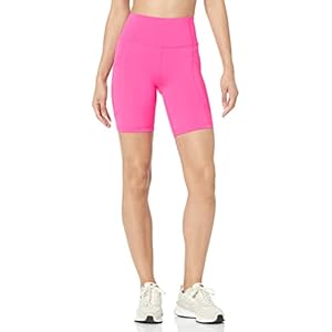 Amazon Essentials Women’s Active Sculpt Moisture-Wicking High Waist Biker Shorts with Pockets
