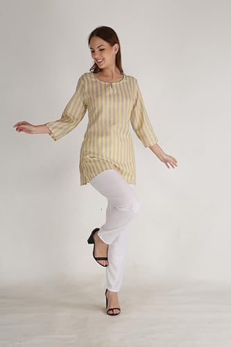 Image of Women's Cotton Straight Kurta with Pant