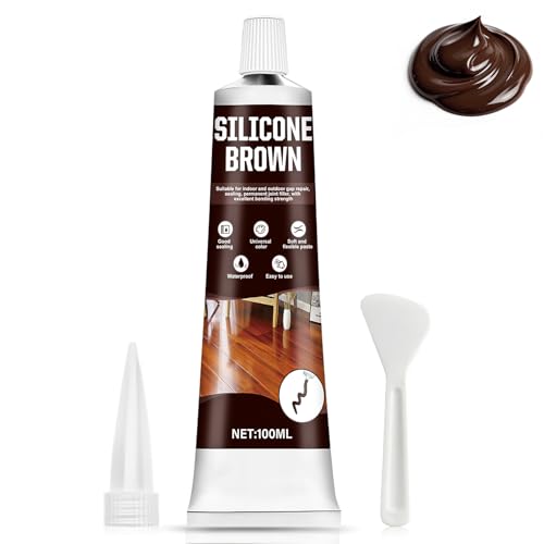 Allisway Silikon Zum Abdichten Silikon Braun Silikon Braun AußEn Hocheffiziente Abdichtung Von Spalten Geeignet FüR Badezimmer KüChe und Fensterfugen Wasserdichte Dichtung 100 ml