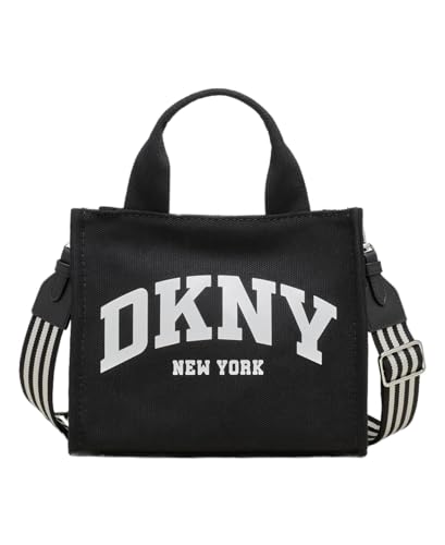 DKNY Women's Hadlee Small Tote, Black/Silver