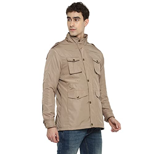 Image of Red Chief Men Polyester Tan Casual Full Sleeve Standard Length Jacket (O8310012 006)