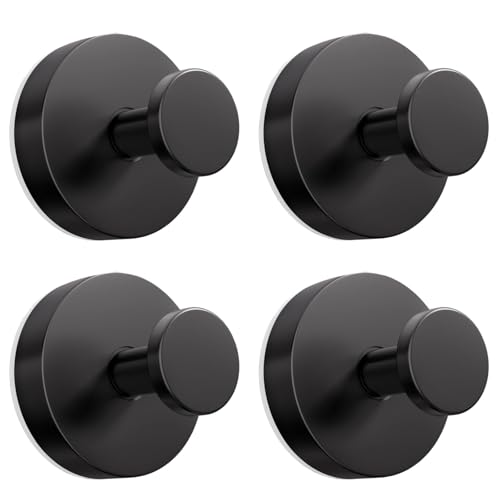 Siblaies 4 ganchos de acero inoxidable con ventosa, gancho de succión extraíble, sin agujeros, gancho de pared, gancho de cocina, baño, ventana lisa, cristal