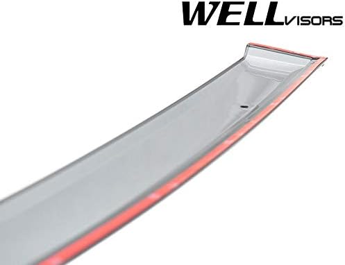 WellVisors Window Visors Wind Deflectors Compatible with Nissan 2013-2021 NV200 Front Only with Black Trim Rain Guards 3-847NS010