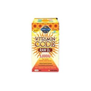 Vitamin Code RAW D3, 5000 iu, 60 veg caps (Pack of 2)