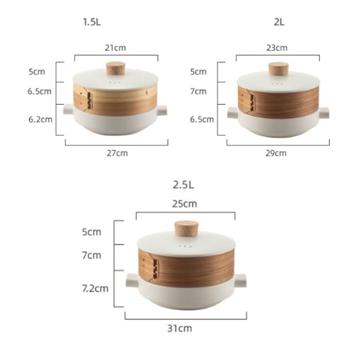 Cocotte en argile double couche et sa cuisson vapeur simultanée
