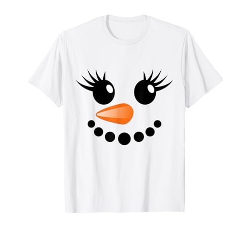Lustiges Schneemann Gesicht Shirt Kostüm T-Shirt