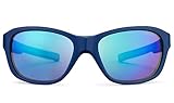 NANO BAIKAL Gafas, Marino Mate/Verde, 48/17 Unisex niños