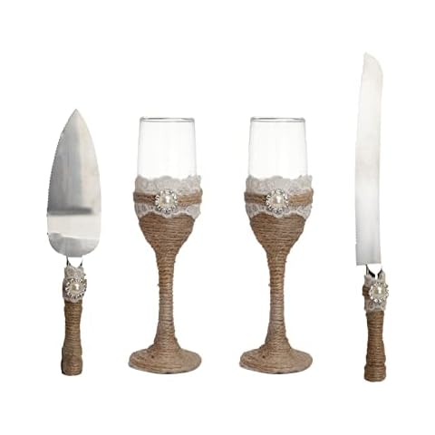 Liuyoyo Lot de verres à champagne et pelle à tarte Cover