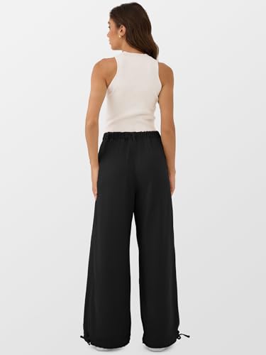 ANRABESS Women's Baggy Jeans 2025 Fashion Mid Rise Tie Ankle Wide Leg Harem Palazzo Denim Pants with Pockets4