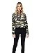 MakeMeChic Women's Cropped Hoodie Casual Workout Crop Sweatshirt Tops Camo A Green S