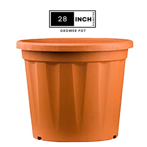 Image of 28 Inch Heavy Duty Plastic Planter | Grower Pot /Garden Pot for Home & Garden (Terracotta) (Pack of 1)