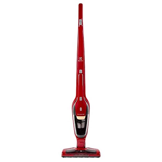Aspirador de Pó Vertical Electrolux Ergorapido 2 em 1 Vermelho Luz LED (ERG23N) - até 30 min Filtro HEPA Função BrushRollClean 420ml - Bivolt