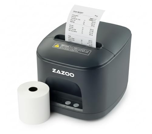 GEON Impresora Tickets 80mm   USB + LAN   Papel Térmico 80 mm   Impresora Termica sin Tinta   Corte Automático   Velocidad de Impresión 200 mm/s   Compatible con Windows   Zazoo