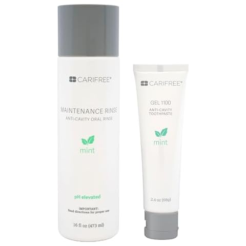 CariFree Maintenance & Prevention Kit, Mint | Anti-Cavity Fluoride Toothpaste & Mouthwash Freshens Breath and Moistens Mouth | Dentist Recommended for Oral Care (2 Piece Set, Mint) Cover