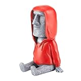 [Design creativo] La statuetta retrò adotta il design retrò del ritratto moai, un'arte astratta che può rendere la tua stanza più affascinante