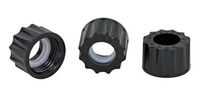 Chemglass CG-189-01 Series CG-189 SVL Cap with Hole and Aperture for 5.60-6.40 mm OD Tube, Size 15