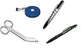EMI Nurse 4 piece Kit MN-01: Tape Measure + Pupil Gauge Penlight + Lister Bandage Scissor + Chart Pen