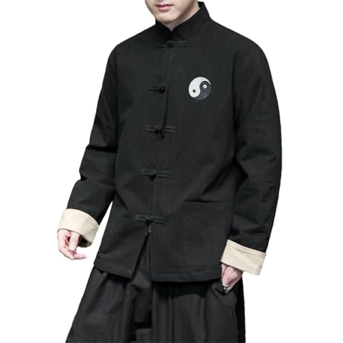 Vêtements asiatiques pour hommes veste de mi-saison style zen pour le quotidien