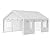 Aprilsoul Outdoor 13x20 FT Carport, Duty Canopy Storage Shed with Mesh Windows and Galvanized Steel Tube, All-Season Tarp, Wide Range of Appliaction for Car, Boat and Reunion, White