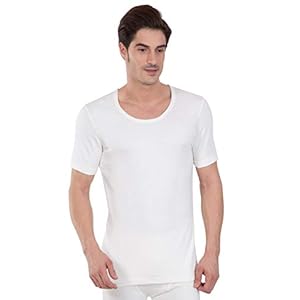 Jockey 2400 Men’s Super-Combed Cotton Rich Half Sleeved Thermal Undershirt with Stay Warm & Stay Fresh Technology