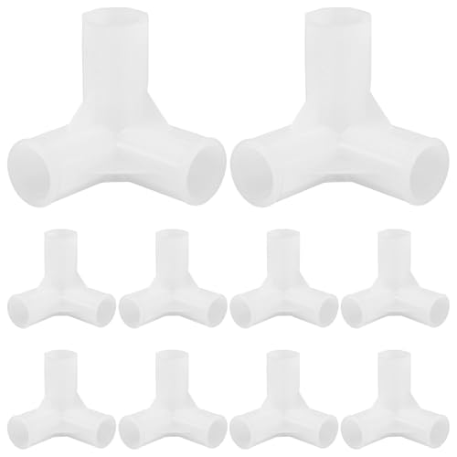 Toddmomy 10 Conectores de Plástico Blanco para Armarios Diámetro Interior de 13mm, Piezas de Acoplamiento para Organización Flexible y Fácil Instalación en Almacenamiento de Ropa