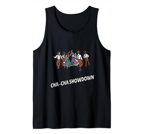 Cha-Cha Showdown Retro Funny Dancer Designs Presente Camiseta sin Mangas