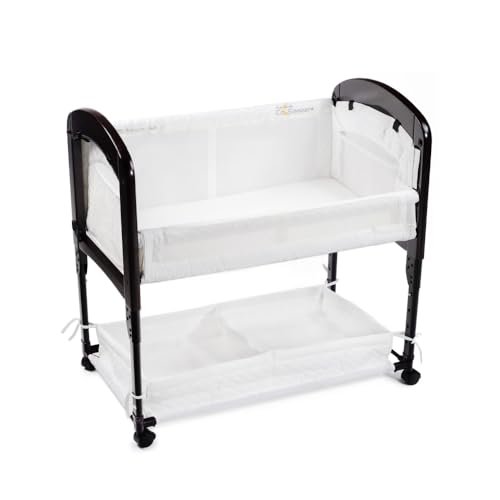 Product Image of the Arm’s Reach Cambria Co-Sleeper Bedside Bassinet Featuring Height-Adjustable...