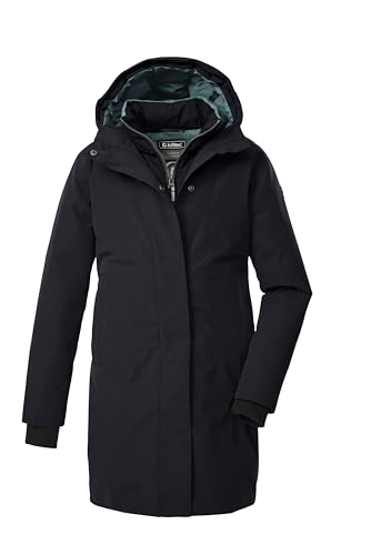 killtec Mädchen Funktionsparka/Parka mit Kapuze in 2 in 1 Optik KOW 236 GRLS PRK, schwarz blau, 152, 43593-000