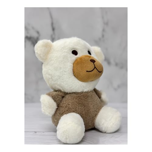 Image of ADORA Hooded Teddy Bear Soft Toy - Kawaii Plushie for Kids, Cute & Huggable Baby Plush Toy, Lovable Gift for Boys & Girls, Ideal for Birthdays & Special Occasions (Teddy Brown White)