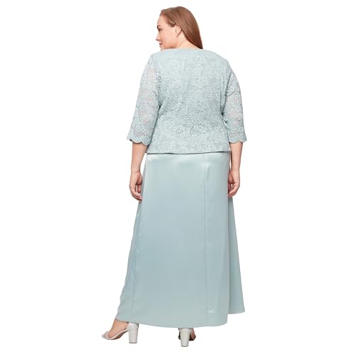 Image of Alex Evenings Womens Two Piece Mother of The Bride Dress with Lace Jacket