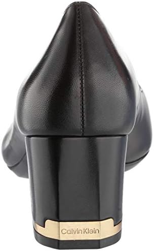 Calvin Klein Women's Nita Pump, Black Leather, 8 | Image 2