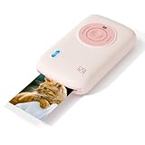 HPRT CP2100 Portable Photo Printer for iPhone & Android | 2x3 Mini Instant Color Picture Printer | Bluetooth 5.0 & 4-Pass Dye-Sublimation Tech | w/10 Paper & Type-C Cable (Pink)