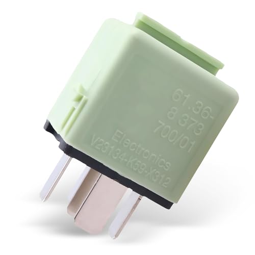 Zeathery Fuel Pump Relay, 5 Pin Waterproof Insulated Housing Relay, Plug and Play Multi-purpose Standard Replacement 61368373700, Compatible with BMW 7 Series 3 Series 6 Series 8 Series (Green)