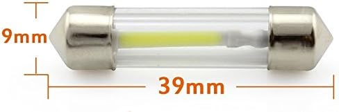 39mm - 41mm Cob Led Glass fuse Number Plate Bulbs X2, Vanity Bulbs And Interior Bulbs, 2 Pack White