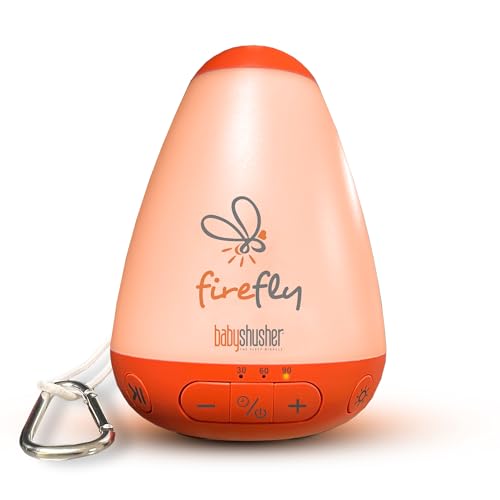 Image of Baby Shusher Firefly Baby Soother for Crying Babies with Nightlight - White Noise Sound Machine, Baby Soother for Sleeping, Newborn Essentials for Crib, USB Rechargeable - 1 Count