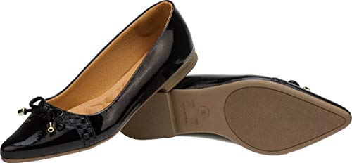 Sapatilha Lumiss Bico Fino (39, Verniz preto)