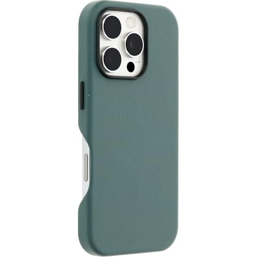 Image of OtterBox iPhone 16 Pro Symmetry Series Cactus Leather for MagSafe - Sagebrush Green - Ultra-Thin, Sleek iPhone Case, Premium iPhone Case, MagSafe Compatible