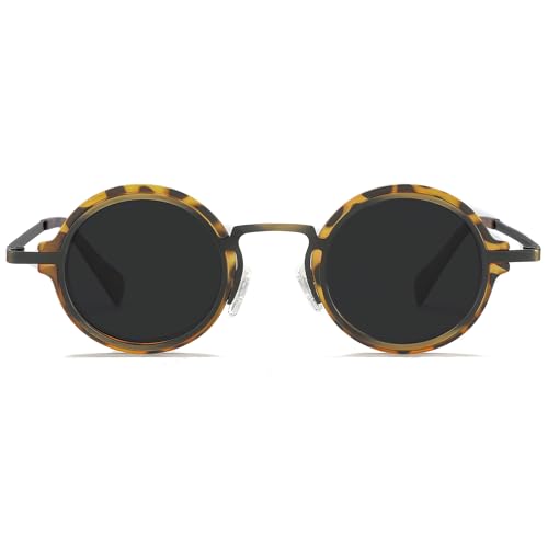Technigadgets Dante Steampunk Vintage Round Polarized Sunglasses for Men Metal Frame Shades UV Protection3