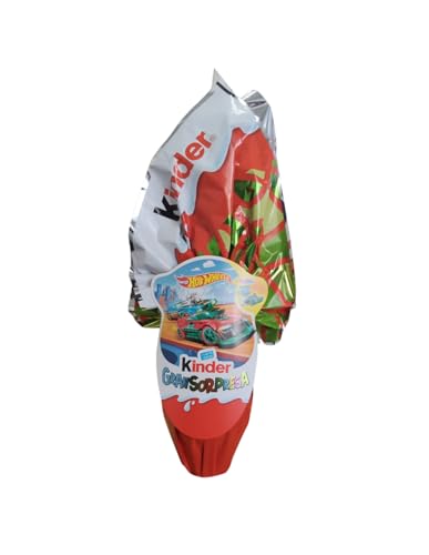 Kinder Gran Sorpresa Pascua 2026 – Huevo de Chocolate 150g con Juguete Sorpresa | Edición Especial Hot weels | Regalo Ideal para Niñas y Niños en Semana Santa