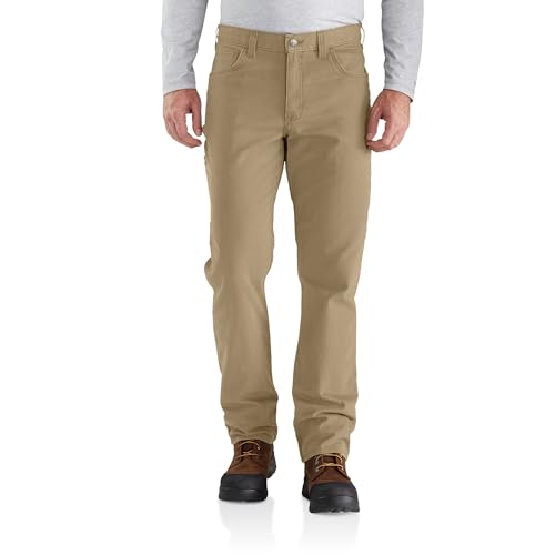 Carhartt Men's Relaxed Straight Rigby Pant, Dark Khaki, W40 x L28