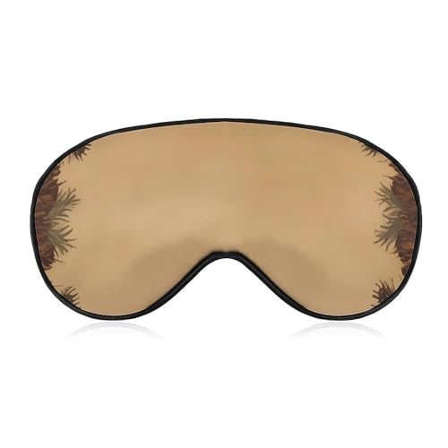 LXTDPBK Pine Cone Border Sleep Mask for Side Sleeper Women
