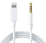 Apple MFi Certified Aux Cord for iPhone, 3.3FT Lightning to 3.5mm Audio Jack Adapter, Lightning to Aux Cable for Car Home Stereo/Speaker/Headphone Compatible with iPhone 14 13 12 11 XS XR X 8 7, White